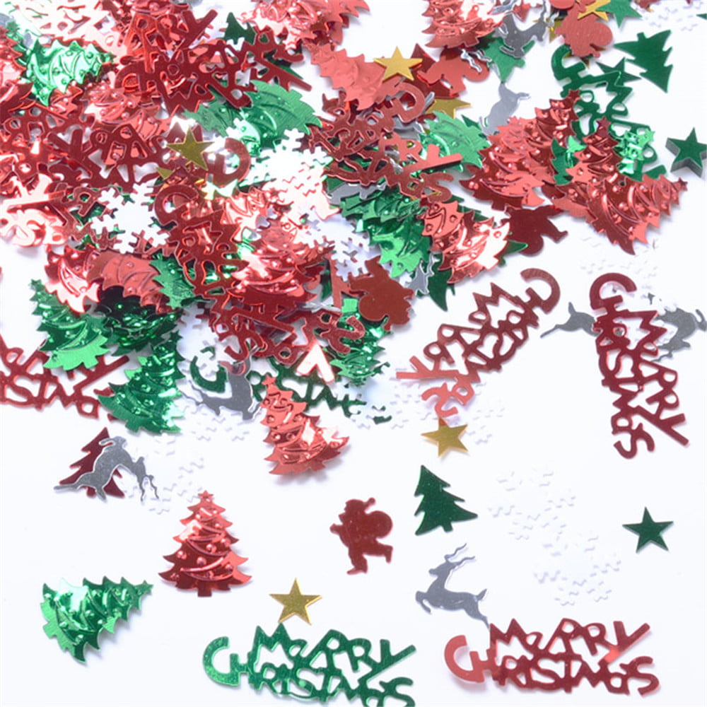 Red & Green Christmas Tree Table Confetti Sprinkles 14g