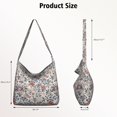 thumbnail image 4 of Canvas Crossbody Bag for Women and Men Lightweight Large Boho Tote Shoulder Bag Adjustable Strap Trippy Design Travel Work Casual Daypack, 4 of 5