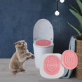 thumbnail image 4 of Cat Toilet Trainer Cat Litter Tray Box Training Cleaning Kit pink two netto, 4 of 9