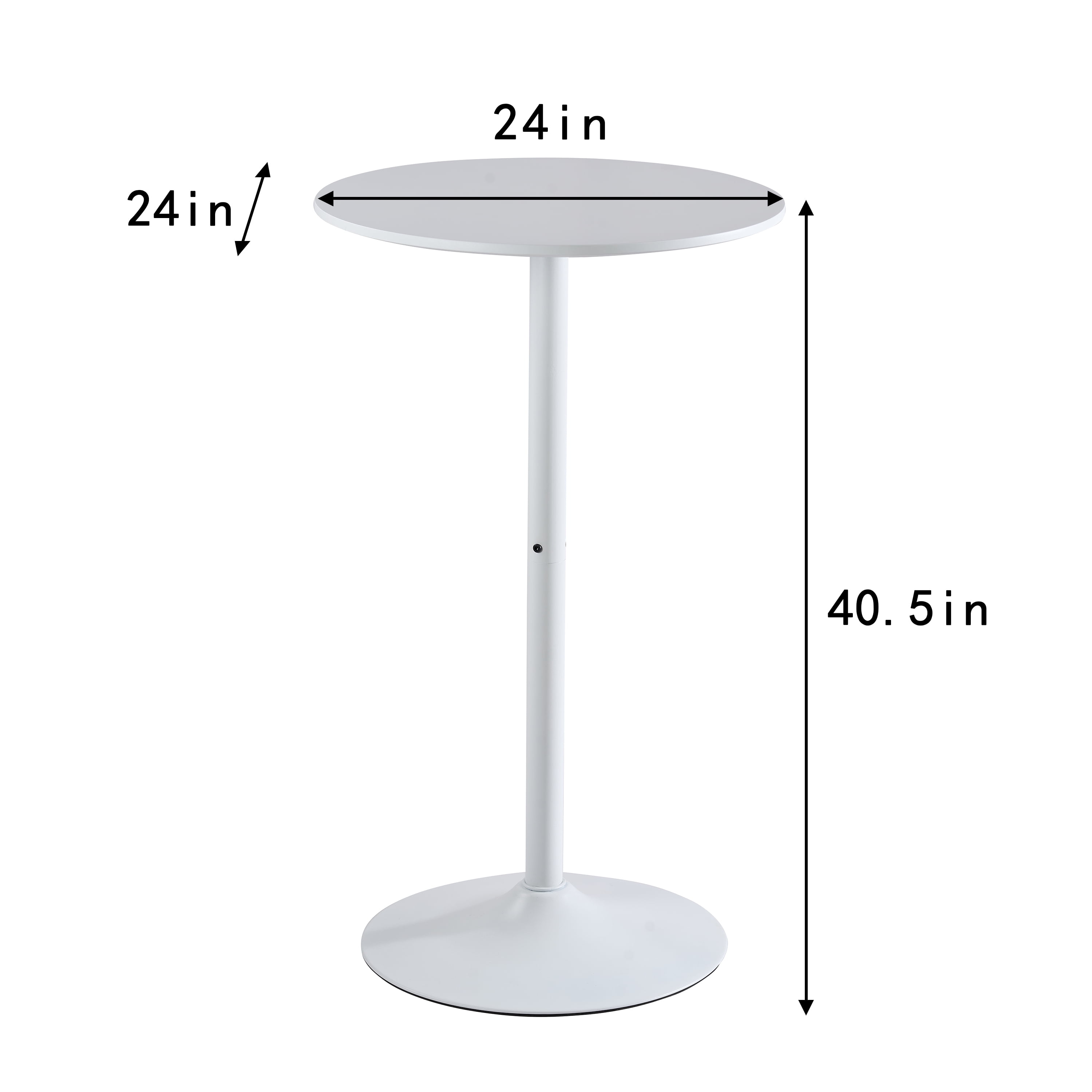 Round Bar Table, Modern Dining Table, Dining Table, Mdf Tabletop And Iron-Painted Matte Base, Round Dining Table, Medieval Living Room Coffee Table (24 Inches)