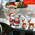 thumbnail image 4 of Mecorevxz Acrylic Christmas Santa Claus Couple Ornaments for Christmas Tree Hanging,Funny Christmas Tree Ornaments for Home Tree Decor Car Mirror Accessories (Red), 4 of 9