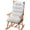 White, variant on Millsilo Rocking Chair Cushion 44" x 19" x 4", One-Piece Connected Back & Seat Chair Pad, Indoor Tufted High Back Cushion with Non-Slip Base, Secure Ties, Red
