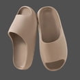 thumbnail image 5 of Hinvhai Cloud Slides for Men and Women, Quick Drying Slippers Shoe Open Toe Thick Soft Platform Slide Sandals Daily Shower Sandals Non-Slip Bathroom Slippers Summer for Indoor Khaki 4.5-6(38), 5 of 8