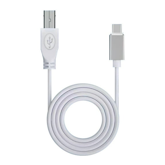 KIQ USB C Male to USB B 2.0 Cable(3.4ft)(White)SB B Printer Cable