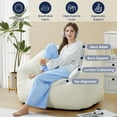 thumbnail image 2 of KINGYES Giant Bean Bag Chair, Oversized 3.6 FT Beanbag Chair, No Assembly Lazy Sofa Chair with Premium Memory Foam Filler and Chair Cover for Living Room, Bedroom, Dorm, 2 of 8