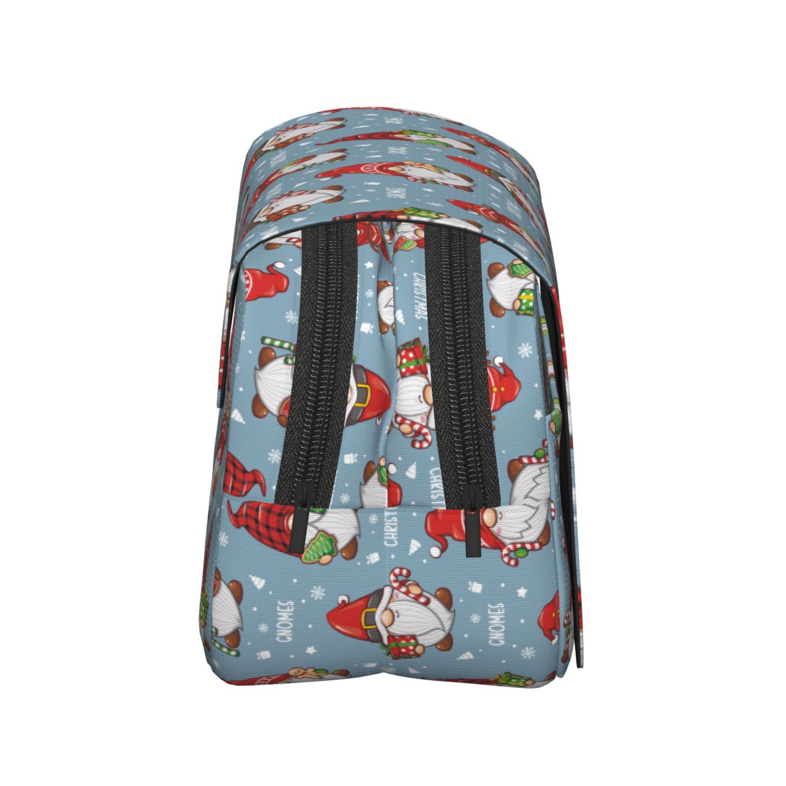 Rateoe Snowflake Christmas gnome Pattern Double Clamshell Pen Case, Storage Organizer with Two Zipper Compartments– Holds Up to 50 Pencils & Pens
