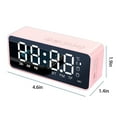 thumbnail image 3 of Latrodar Digital Clock With Bluetooth Speaker Alarm Clock Eco-Friendly Material luetooth V5.0 TFCard Pink 5.12x2.72 Inch Home Stuff, 3 of 5
