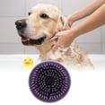 thumbnail image 2 of Unique Bargains 1 Pc Durable Handle Pet Grooming Bath for Dog for Cat 3.11"x3.11"x2.95" Purple, 2 of 6