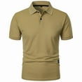 thumbnail image 4 of Dovford Men's Polo Shirts Short Sleeve Cotton Pique Golf Shirt Casual Collared Shirt Lightweight Work Shirts with 3 Buttons, 4 of 6