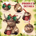 thumbnail image 4 of Figuras navideñas de resina Karenhi Highland con forma de vaca, 10 cm, 2 unidades, 4 of 6