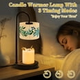 thumbnail image 2 of Candle Warmer Lamp with Timer, Chinoiserie Floral Grandmillennial Cottagecore Blue Non-slip Wireless Remote Control Wax Melts Warmer with 4 Bulbs for Home Office Dorm, Birthday Gifts for Women, 2 of 7