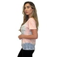 thumbnail image 2 of Just Love Loop Terry Tie Dye T-shirt for Women (Tie Dye Aqua Pink and Grey Swirl, Large), 2 of 3