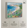 thumbnail image 2 of Vibrant Beach II Colorful Coastal Canvas Wall Art by Art Remedy, Silver Floater Frame, 24"x24", 2 of 7