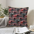 thumbnail image 4 of KLL Red And Blue Cars Decorative Throw Pillow Covers Velvet Soft for Couch Sofa Bedroom Living Room Outdoor (No pillow core)- 16"x16", 4 of 5