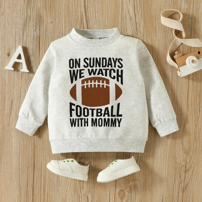 Cute Baby Clothing Toddler Kids Baby Boy Girl On Sundays We Watch Football With Daddy Mommy Funny Sweatshirt Pullover Tops