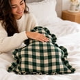thumbnail image 5 of Eolstice Vintage Christmas Tree Shaped Throw Pillow, Ruffled Decorative Stuffed Cushion for Sofa Couch Bedroom Home Decoration, 5 of 7