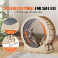 thumbnail image 4 of Large Cat Exercise Wheel - 29.5 Inch Indoor Treadmill for Cats with Detachable Carpet and Teaser for Running and Training, 4 of 6