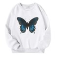 thumbnail image 2 of JIAYUE Girls Hoodies Sweatshirts Elegant Butterfly Design Long Sleeve Pullover Relaxed Fit For Kids 3 14 Years Old Spring Fall Everyday Wear, 2 of 3