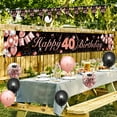 thumbnail image 3 of YANSION 40th Birthday Decorations for Women, Lady Black Rose Gold Theme Party Decor, Black Rose Gold Latex Balloons and Happy 40th Birthday Banner, Happy 40th Birthday Party Anniversary Supplies, 3 of 8