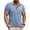 Light Blue, variant on Yifymode Men's Short Sleeve Polo Shirt, Button Placket Chest Pocket Soft Breathable Fabric Classic Fit Top Black L