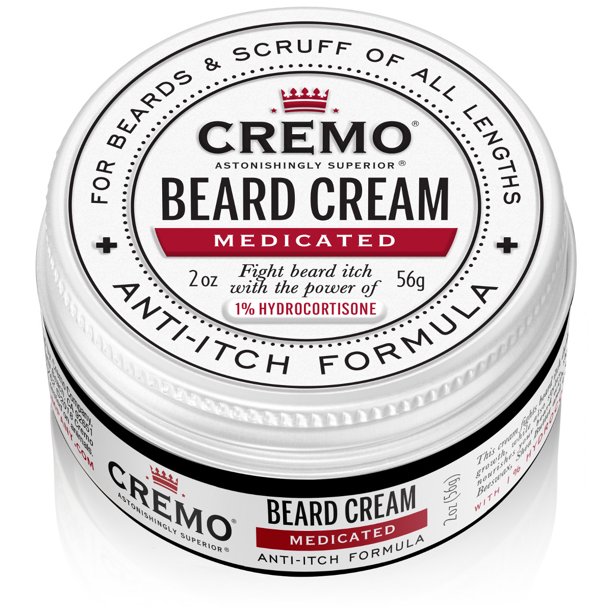 Cremo Beard Cream, Medicated AntiItch, 2oz