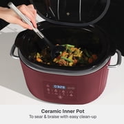 Thyme & Table 6QT Programmable Slow Cooker, Cabernet Red