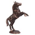 thumbnail image 3 of Figurine Cheval Sauteur en Métal Marron Antique Décorative, 3 of 5