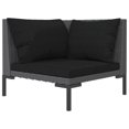 thumbnail image 2 of vidaXL 8 Piece Patio Lounge Set with Cushions Poly Rattan Dark Gray, 2 of 6
