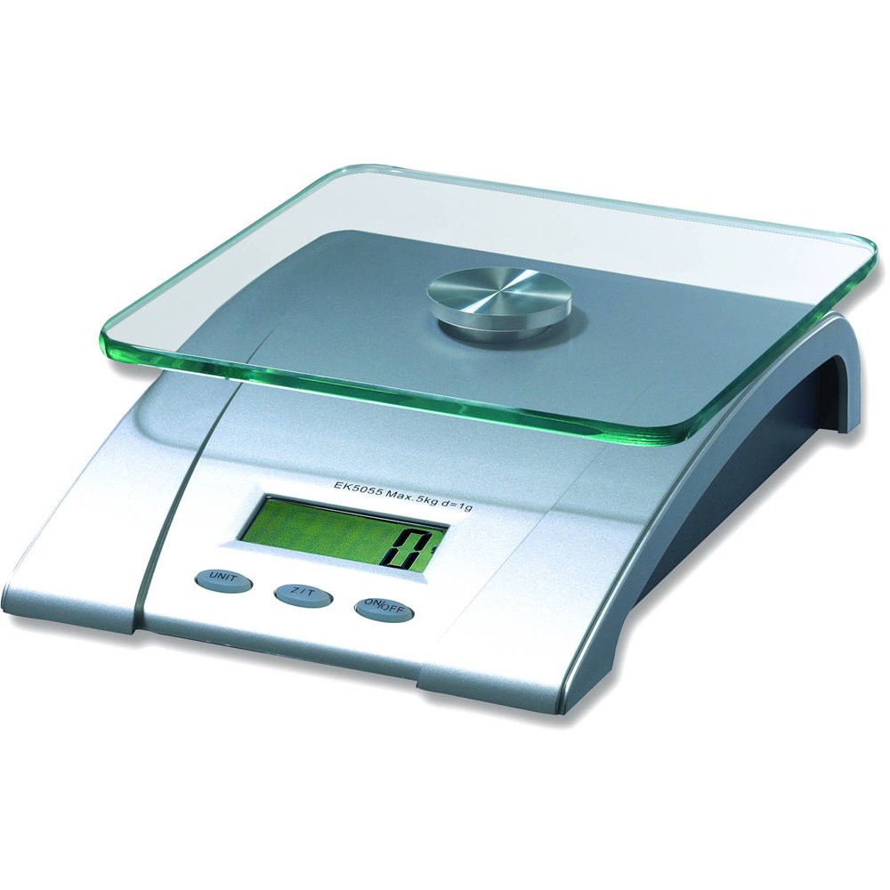 Mainstays Glass Digital Kitchen Scale Silver