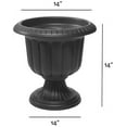 thumbnail image 3 of Root & Vessel Classic Urn Planter, Black, 14", 3 of 6