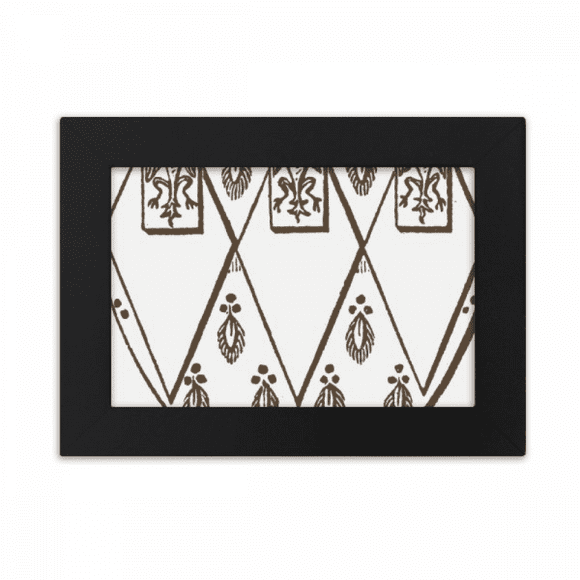 Black White Baroque Art Feather Illustration Desktop Photo Frame Ornaments Picture Art Painting