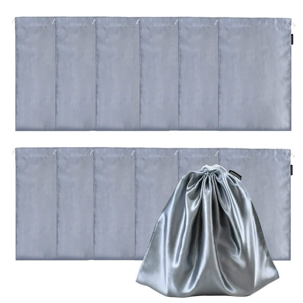 Bolsas de satén GONGKANGYUAN para extensiones de cabello y pelucas, 12 unidades