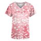 thumbnail image 2 of TaTaai Holiday Season Casual Top for Women, V Neck Short Sleeve Abstract Print Blouse with Pocket Details, Valentine's Day Lightweight Gift Shirt Gift, 2 of 5