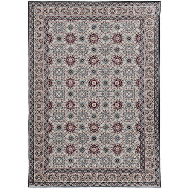Emerald Sanlin Red & Ivory 6'7" x 9'7" Area Rug