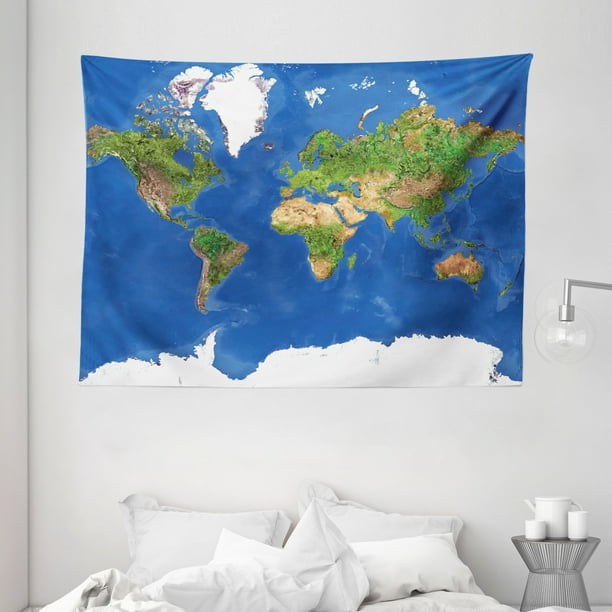 World Tapestry, Geography Cartography Theme Continents Vegetation