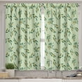 thumbnail image 2 of Ambesonne Spring Valance & Curtain, Eucalyptus Leaves Ornament, 55"x24", Forest Green and Almond Green, 2 of 7