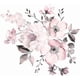 thumbnail image 1 of Watercolor Pink Flower Wall Stickers, Removable Vintage Painting Or Wallpaper, Peony Flowers Wall Decal, Pvc Floral Wall Sticker Mural For Nursery Liv, 1 of 5