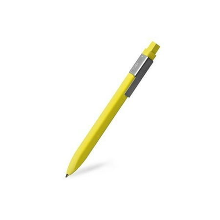 Moleskine Classic Click Ball Pen, Hay Yellow, Large Point (1.0 MM), Black