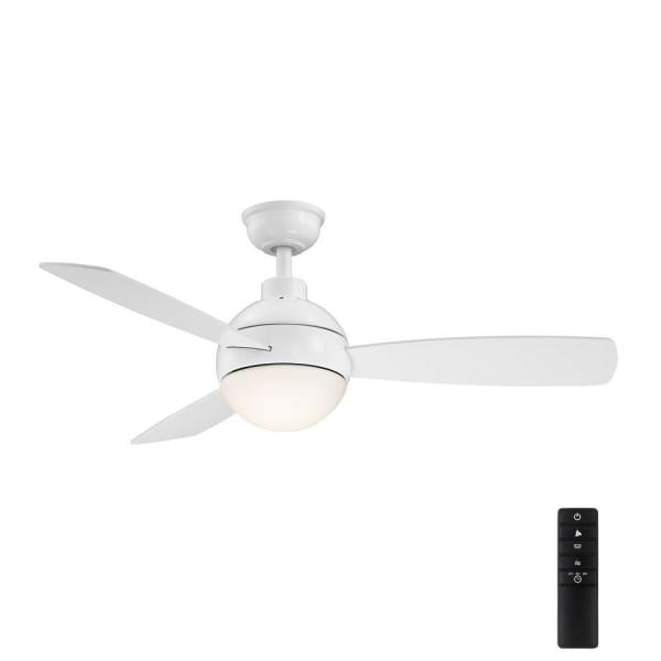 Home Decorators Collection Alisio 44 In Led White Ceiling Fan With Light And Remote Control New Open Box Com - Home Decorators Collection 44 In Windward Matte White Ceiling Fan