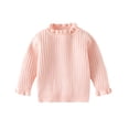 thumbnail image 1 of KYAIGUO Pull-Over pour Filles 1-8T Enfants Bébé Chaud Col Rond Tricoté à Fleurs, 1 of 9