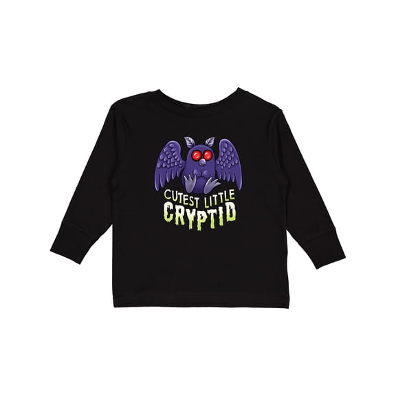 Inktastic Cutest Little Cryptid Mothman Boys or Girls Long Sleeve Toddler T-Shirt