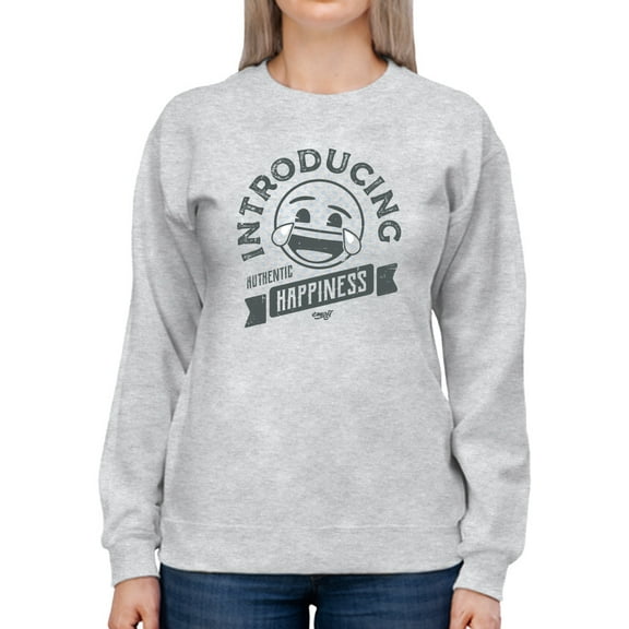 Introducing Happiness - Retro Laughing Emoji Women's Sweatshirt