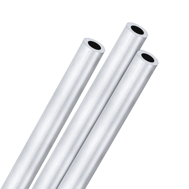 Uxcell 3-Pack Tubo Redondo de Aluminio 6063, 10mmx15mm(IDxOD) Longitud de 300mm