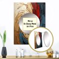 thumbnail image 3 of Designart "Spiral Euphony" Abstract Spirals Mirror Wall Decor - Modern Gold Abstract Mirror Wall Art For Bathroom - 32" x 24" Inch, 3 of 5