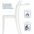 thumbnail image 5 of 2xhome Modern Contemorary Dining Ghost Side Chair Stackable Victorian Acrylic Plastic Vanity Chair, White, Set of 1, 1 piece, 5 of 11