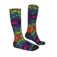 thumbnail image 3 of Fotbe Pride Rainbow print Women's Men's Novelty Crew Socks Cotton Socks Knee High Socks for Walking,Running,Nurses,Pregnancy, 3 of 9