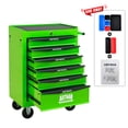 thumbnail image 4 of Noble House 6-Drawer Mobile Steel Tool Organizer with Key Lock, Ball Bearing Slide Storage Cabinet Box, Green, 4 of 12