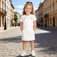 thumbnail image 2 of VBEWZET Adjustable Shoulder Strap Pinafore Skirts for Little Girls, Color Loose Casual Play Overall Dress, 2 of 5