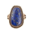 thumbnail image 2 of Roped Blue Lapis and Golden Bronze Ring, 2 of 2