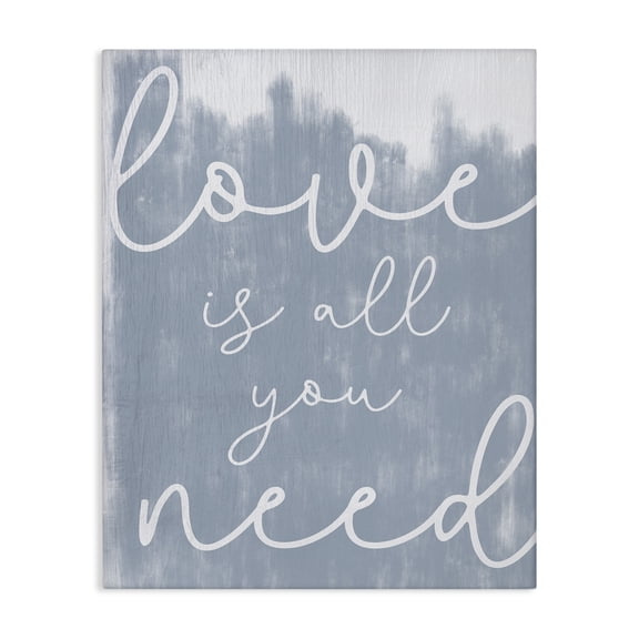 Stupell Industries Shabby Chic Love Is All You Blue Canvas Art, 36 x 48, by Lil' Rue